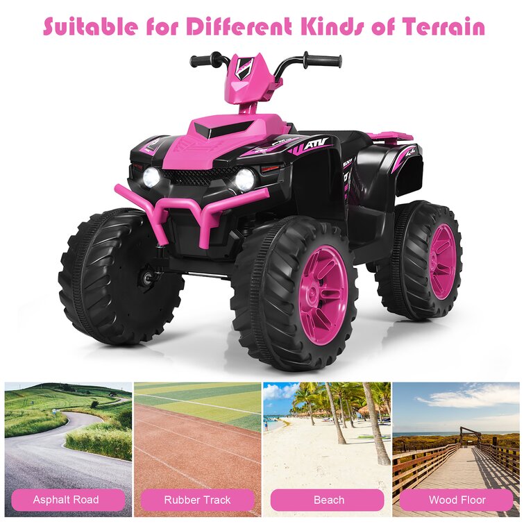 Pink battery shop operated four wheeler